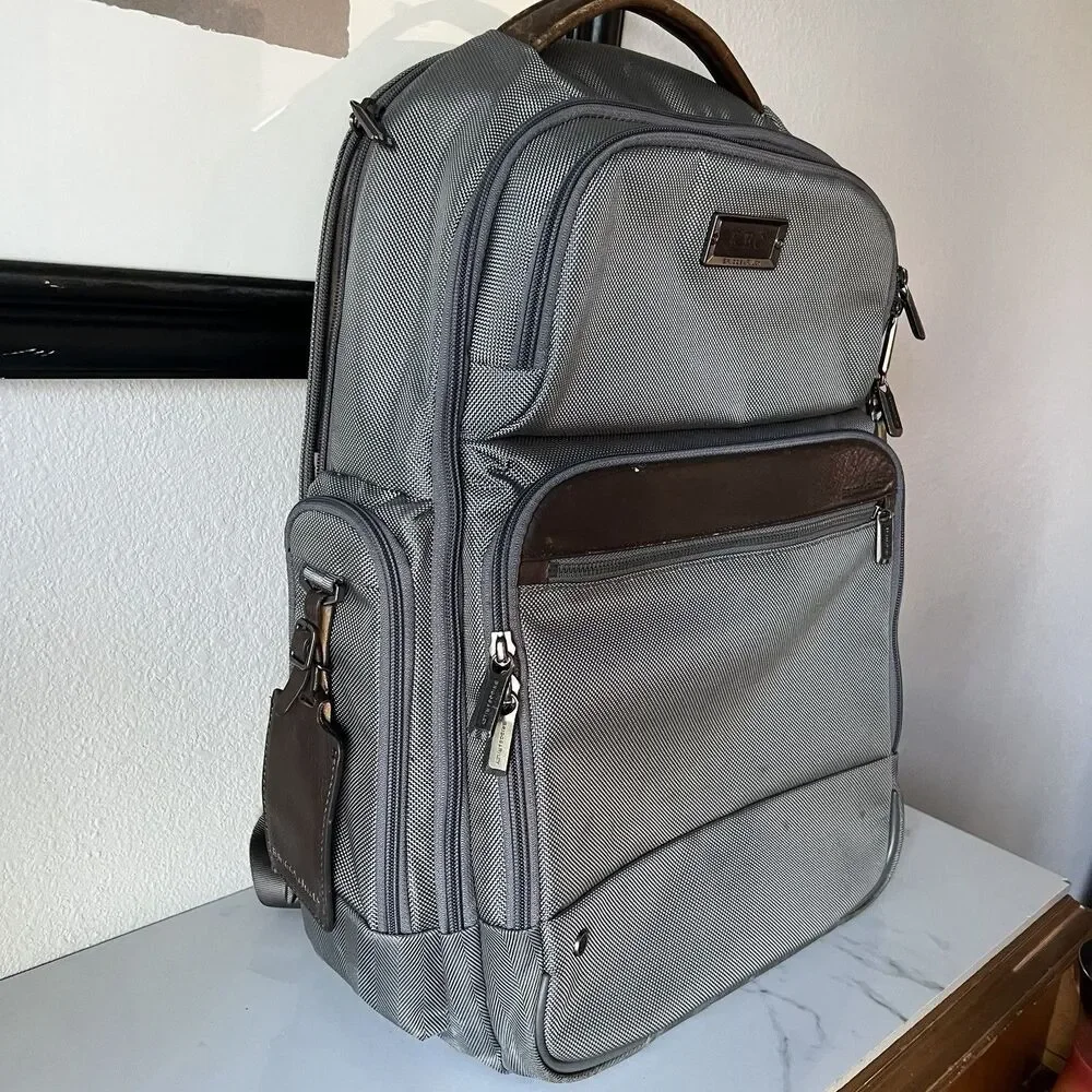 Briggs & Riley @Work Medium Cargo Backpack Grey Brown